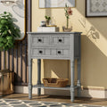 Narrow Console Table with Three Storage Drawers and Bottom Shelf
