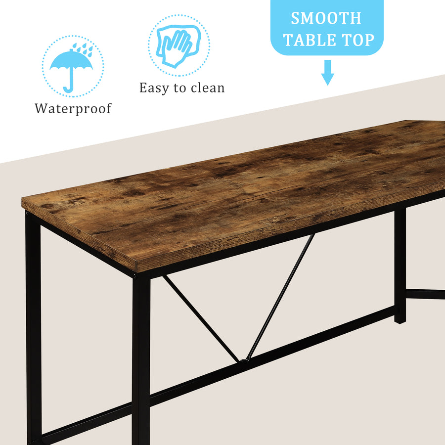 L-Shaped Computer Desk with 2-Tier Storage Shelves