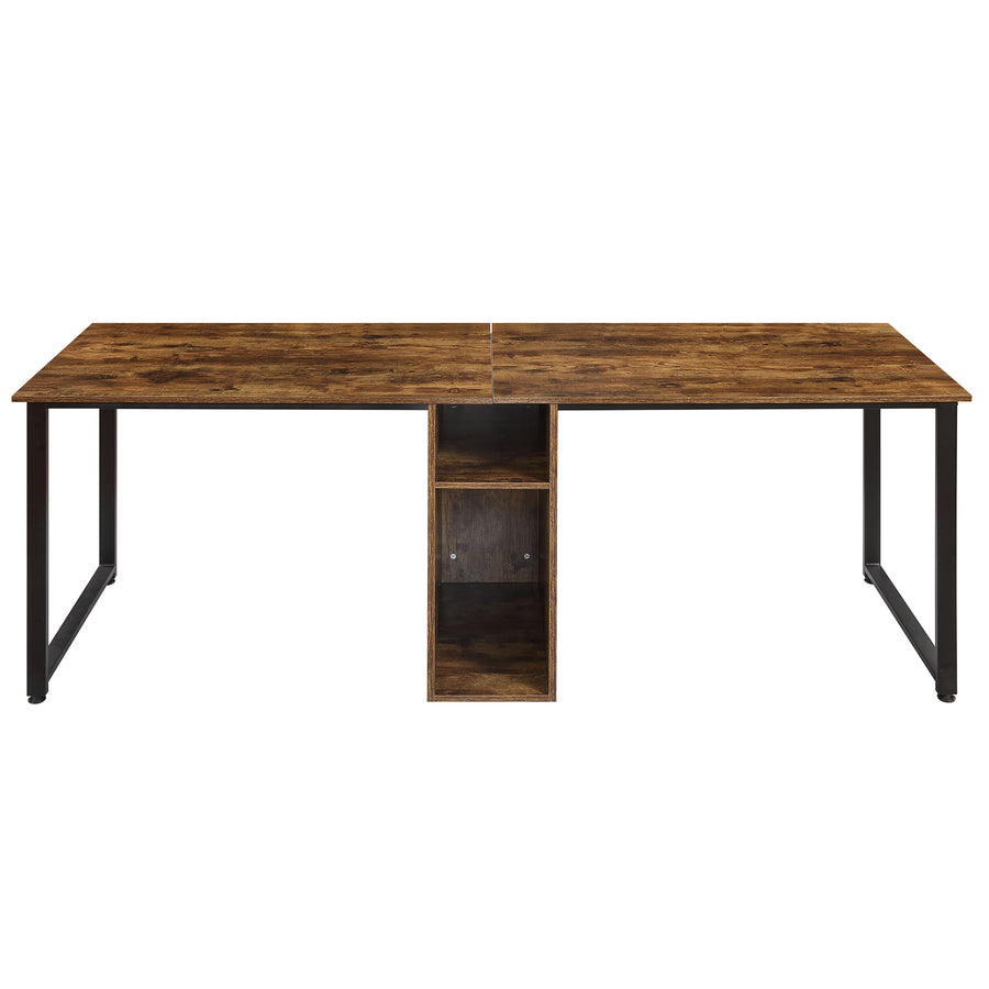 Home Office 2-Person Workstation Desk with Storage