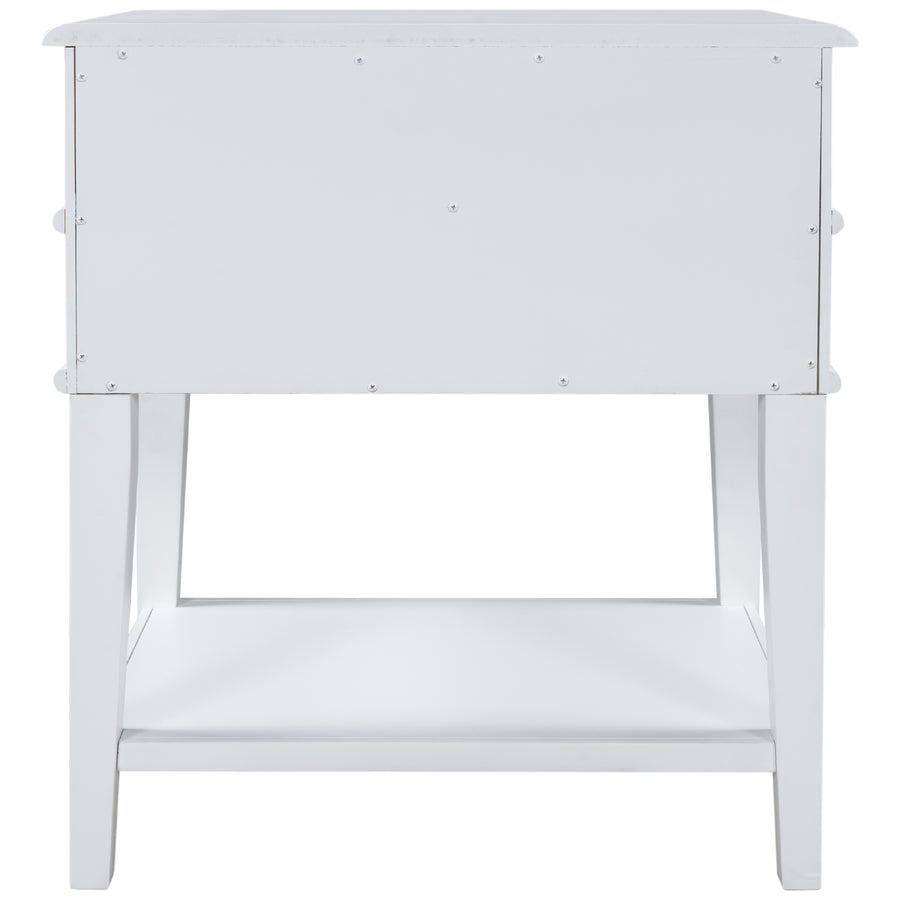 Sofa Side End Table with 2 Spacious Drawers