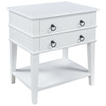 Sofa Side End Table with 2 Spacious Drawers