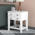 Sofa Side End Table with 2 Spacious Drawers