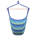 Hammock Chair Distinctive Cotton Canvas Hanging Rope Chair with Pillows Blue