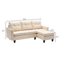 L-shaped Disassembly and Assembly of the Backrest Pull Point Three-Seat Indoor Sofa