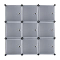 9-Cube DIY Plastic Closet Cabinet