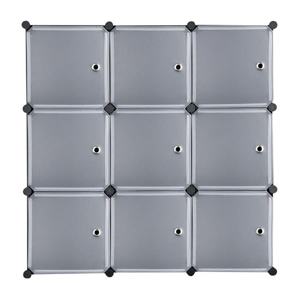 9-Cube DIY Plastic Closet Cabinet