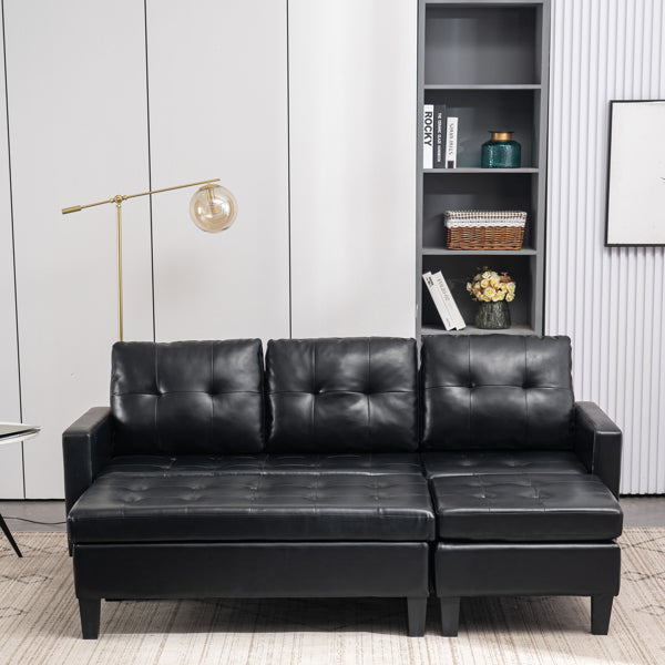 L-shaped Disassembly and Assembly of the Backrest Pull Point Three-Seat Indoor Sofa