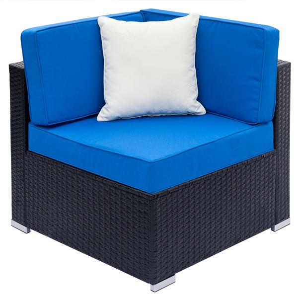 Black Weaving Rattan Sofa Set