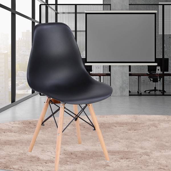 4pcs Living Room Chairs Dining Chairs Natural Beech Chairs with ABS backrest