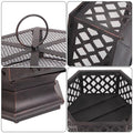 22" Hexagonal Shaped Iron Brazier Wood Burning Fire Pit Decoration