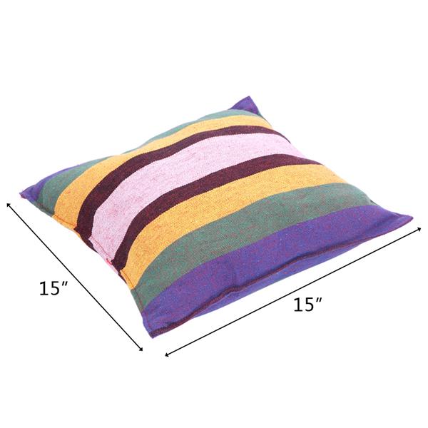 Hammock Chair Distinctive Cotton Canvas Hanging Rope Chair with Pillows Rainbow