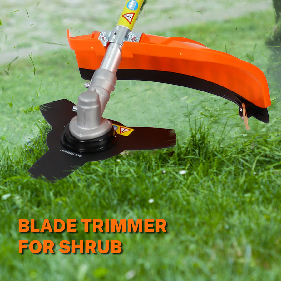 Seizeen String Trimmer Gas Powered, 33CC 2-Cycle Weed Eater Set, Multi-Functional Grass Weed Wacker, Pole Hedge Trimmer, 11000RPM/1.6KW Powerful Pole Saw & Brush Cutter, Orange