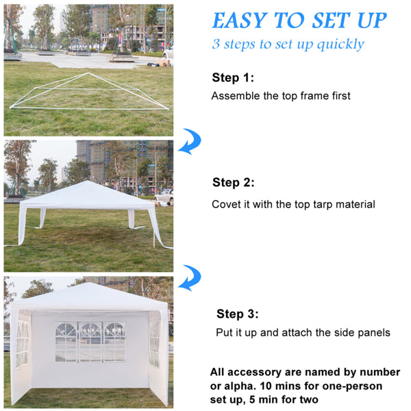 3 x 3M Three Sides Waterproof Outdoor Canopy Tent