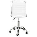 Horizontal Bar Chair Office Chair Armless White