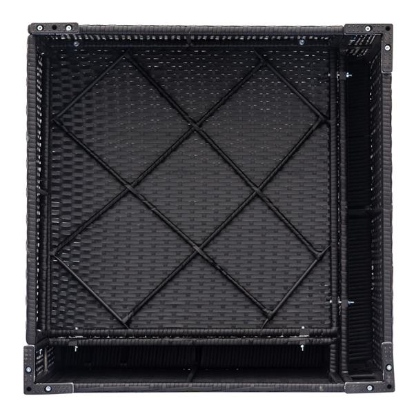 Black Weaving Rattan Sofa Set