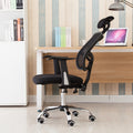 Mesh Back Gas Lift Back Tilt Adjustable Office Swivel Chair with Headrest & Armrests