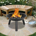 22" Iron Fire Pit Bowl Black