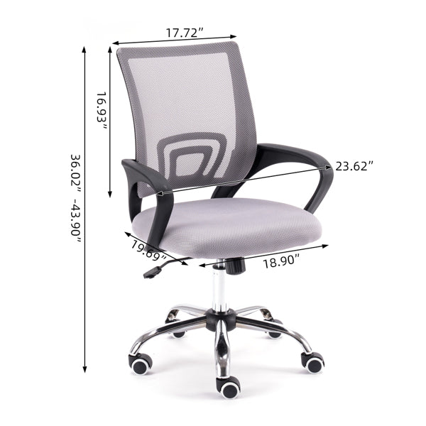 Mesh Back Gas Lift Adjustable Office Swivel Chair White