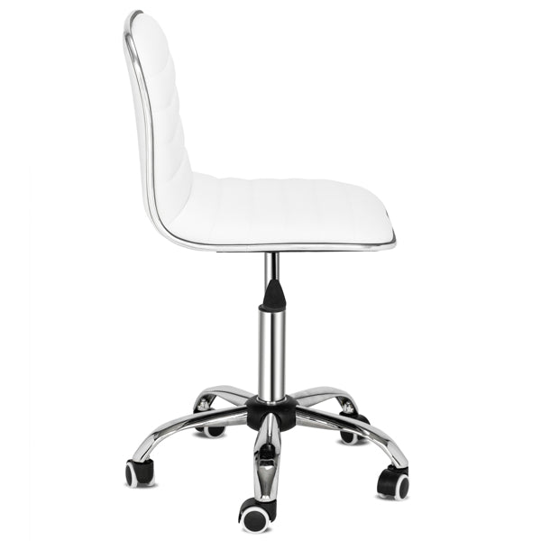 Horizontal Bar Chair Office Chair Armless White