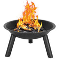 22" Iron Fire Pit Bowl Black