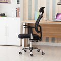 Mesh Back Gas Lift Back Tilt Adjustable Office Swivel Chair with Headrest & Armrests
