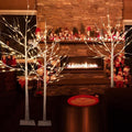 Seizeen™ 4FT 5FT 6FT White Birch Tree 3PCS Set, Christmas Trees with White Lights