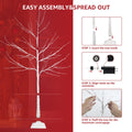 Seizeen™ 4FT 5FT 6FT White Birch Tree 3PCS Set, Christmas Trees with White Lights