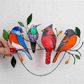 Birds Stained Window Panel Hangings