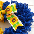 Ukraine Flag Sunflower Front Door Wreath(Stand With The Ukrainian People)✊