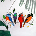 Birds Stained Window Panel Hangings