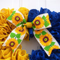 Ukraine Flag Sunflower Front Door Wreath(Stand With The Ukrainian People)✊