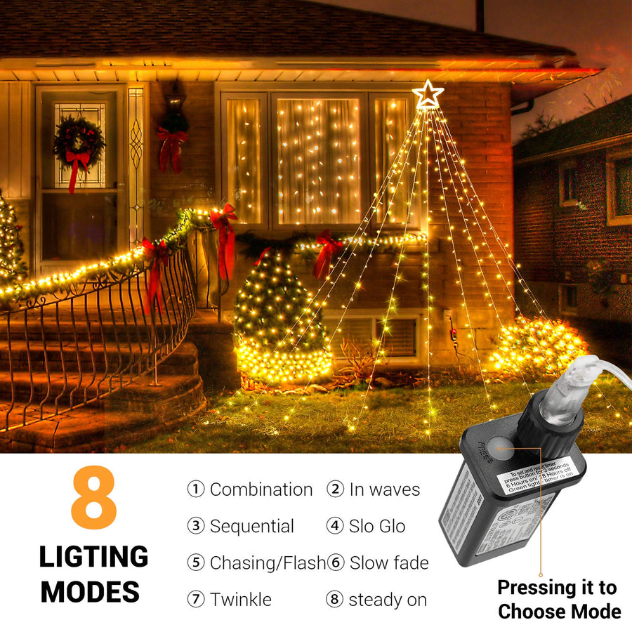 Christmas Decorations Outdoor Star Tree Lights