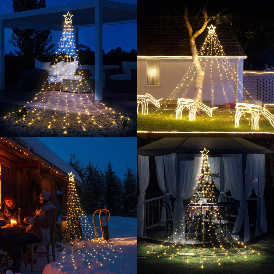 Christmas Decorations Outdoor Star Tree Lights