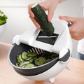 9 in 1 Vegetable Cutter With Bowl & Rotatable Drain Basket - Greenify Kitchen