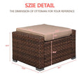 Wide Rattan Double Contiguous Rattan Five-Piece Suit 2 Single 2 Pedals 1 Double Coffee Table