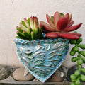 Planting Succulent Heart Pocket Planter