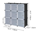 9-Cube DIY Plastic Closet Cabinet