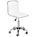 Horizontal Bar Chair Office Chair Armless White