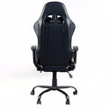 High Back Swivel Chair Racing Gaming Chair Office Chair with Footrest Tier Black & White