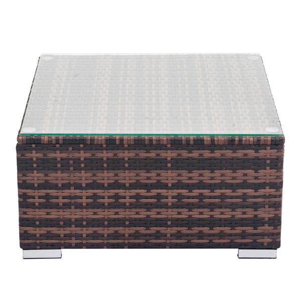 Brown Gradient Weaving Rattan Sofa Set