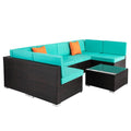 Lake Blue Seven-Piece Modular Sofa