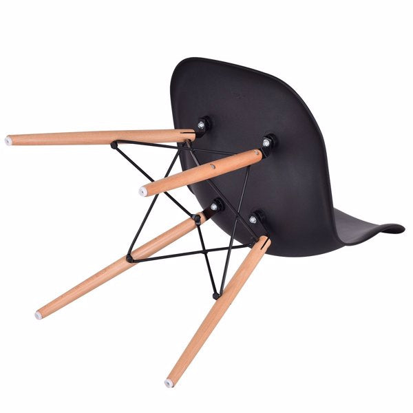 4pcs Living Room Chairs Dining Chairs Natural Beech Chairs with ABS backrest