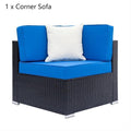 Black Weaving Rattan Sofa Set