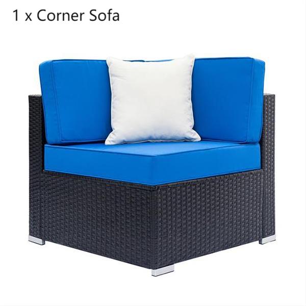 Black Weaving Rattan Sofa Set