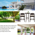 SEIZEEN 3-Piece Outdoor High Bar Chairs Set