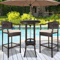 SEIZEEN 3-Piece Outdoor High Bar Chairs Set