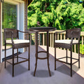 SEIZEEN 3-Piece Outdoor High Bar Chairs Set