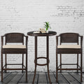 SEIZEEN 3-Piece Outdoor High Bar Chairs Set