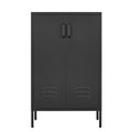 Seizeen Metal Storage Cabinet for Tool Garage Home Improvement, Storage Cabinet with Doors and Shelves Adjustable, Black