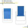 Folding Beach Chair, Heavy Duty Camp Chair for Adults Kids, Blue Lawn Chair Outdoor Portable Chair